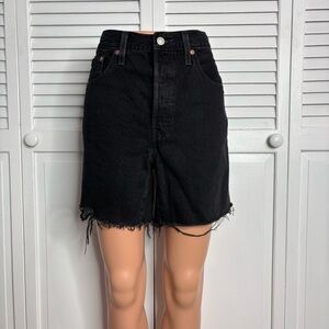 Price firm LEVI’S 501 Black Denim Cutoff Raw Hem High Waist Shorts Size 30